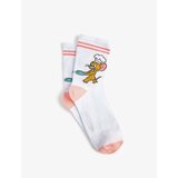 Koton Tom And Jerry Crew Socks Licensed Embroidered cene