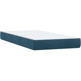 Box Spring krevet s madracem i LED tamnoplavi 80x210 cm baršun | shoptok.hr