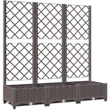  Vrtna žardinjera s rešetkom smeđa 120x40x121,5 cm PP | shoptok.hr