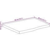Stolna Mizna plošča z naravnim robom 50x40x3,8 cm trden robusten mango | Shoptok.si
