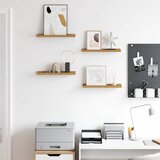  Polica na zidu Zidne 4 pcs Bež 40 x 9 x 3 cm Konstruirano drvo | Eponuda.com
