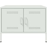 vidaXL Stolić za kavu bijeli 68 x 50 x 50,5 cm hladno valjani čelik | shoptok.hr