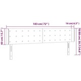  Uzglavlje s ušima krem 183x16x78/88 cm od od umjetne kože | shoptok.hr