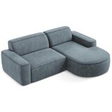 Makamii Prljavo plava kutna garnitura od šenila (s desnim kutom/s ležaljkom) Omao – | shoptok.hr