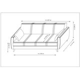 Atelier Del Sofa Trosjed na razvlačenje Zaden 207x86x77 cm, Svijetlosivi | Eponuda.ba