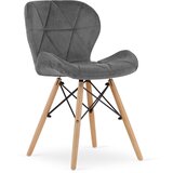 Brandless Žametni stol LAGO - siv x 2, (22030761) | Shoptok.si