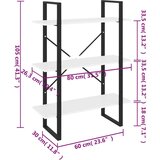 Ormarić za knjige bijeli 80 x 30 x 105 cm od iverice | shoptok.hr