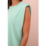 Kesi Włoski Women's set made of viscose with no sleeves and straight trousers mint | Shoptok.si