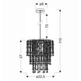 Lesnina XXXL VISEČA SVETILKA 22.5/22.5/110 cm 60 W E27 | Shoptok.si