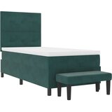  Postelja z vzmetnico z vzmetnico Temno zelena 80 x 200 cm Žamet, (5000127432) Slike