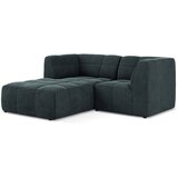 Makamii Modra žametna kotna sedežna garnitura (levi kot/z ležalnikom) Aloha – | Shoptok.si