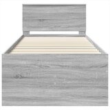  Krevet na dan Siva Sonoma i crna 75 x 190 cm Konstruirano drvo | shoptok.hr