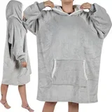 Mekani XXL Deka s rukavima - siva