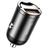 Baseus Tiny Star Mini Quick Charge auto punjač USB priključak 30 W sivi | shoptok.hr