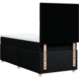  Krevet s oprugama i madracem crni 100 x 200 cm od tkanine | shoptok.hr