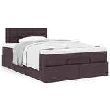 vidaXL Otomanski posteljni okvir z vzmetnico rjav 120x200 cm blago Cene