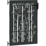 vidaXL Vrtna vrata Črna 105 x 125 cm Jeklo s prašnim premazom | Shoptok.si