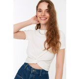 Trendyol Ženski crop top Anthracite cene