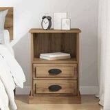 vidaXL Nočna omarica artisan hrast 43 x 36 x 60 cm Konstruiran les | Shoptok.si