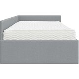  Kutni krevetni okvir s madracem 2 pcs Svijetlo siva tkanina | shoptok.hr