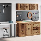 vidaXL Garažne omare 2 kosa star les inženirski les, (22047698) | Shoptok.si