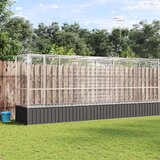 vidaXL Kavez za ptice s produžetkom srebrni 834 5x107x212 cm čelični | shoptok.hr