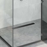 Tuš kanal 2-u-1 sa 360° sifonom Crna 60 cm Nehrđajući čelik 304 | shoptok.hr