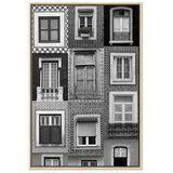  Slika - Patterned Windows (1 Part) Vertical 80x120 U prirodnom drvenom okviru | shoptok.hr