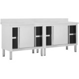  Radni stolovi s kliznim vratima 2 kom 200x50x(95-97)cm cm čelik | shoptok.hr