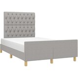  Okvir za krevet s uzglavljem svjetlosivi 120x190 cm od tkanine | shoptok.hr