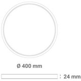 Greentech Okrugla stropna LED svjetiljka (24 W, Ø x V: 40 cm x 24 mm, Crna) | shoptok.hr