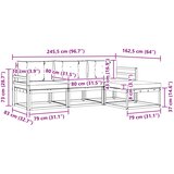  Set vanjskih sofa s jastukom 4 pcs Bijela i bež Poliester | shoptok.hr
