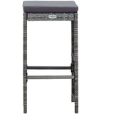 Poli vrtna barska garnitura z blazinami 7-delna ratan siva | Shoptok.si