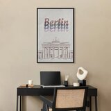  Slika - Berlin in Watercolours (1 Part) Vertical 80x120 U crnom drvenom okviru | shoptok.hr