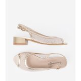 GOODIN Gold sandals with mesh detail | shoptok.hr