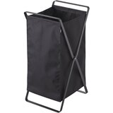 YAMAZAKI Črna zložljiva košara za perilo Tower Laundry Cene