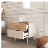 Hanah home Noćni ormarić krem Slike