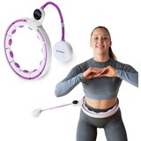  Hhm17 hula hop bijelo/ljubičasto magnetski s utegom + brojač hms | shoptok.hr