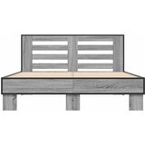  Okvir kreveta boja hrasta 120x200 cm konstruirano drvo i metal Siva 120 x 200 cm | shoptok.hr