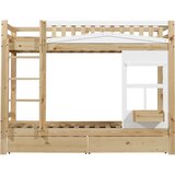 Lumor Lesena pograd - 2x90x200 cm - z 2 predaloma - naravna, (22068404) | Shoptok.si