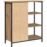 vidaXL Stranska omarica Hrast Inženirski les, Kovina 70 x 30 x 80 cm, (22094300) | Shoptok.si