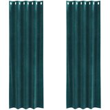  Zavjese za zamračivanje 2 pcs Tamnozelena 140 x 245 cm Baršun | shoptok.hr