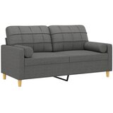  Dvosjed s ukrasnim jastucima tamnosivi 140 cm od tkanine | shoptok.hr
