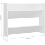  Zidni ormarić za cipele bijeli 80x18x60 cm konstruirano drvo | shoptok.hr