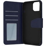 AVIZAR Usnjena torbica za iPhone 14, vrhunska kakovost, šivi in magnetni zavihek - modra, (20639530) | Shoptok.si
