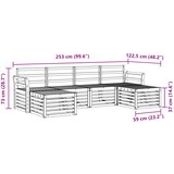  Set vanjskih sofa 6 pcs Bijela 253 x 122,5 x 73 cm | Eponuda.com