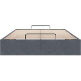 vidaXL Otomanski posteljni okvir brez vzmetnice siv 120x200 cm žamet | Shoptok.si