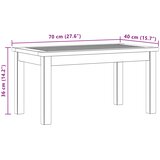 Kava Stol Svijetla akacija 70 x 40 x 36 cm Čvrsto drvo akacije | shoptok.hr