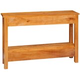  klubska mizica, trden mahagonijev les, naravna, 115x32x76 cm | Shoptok.si