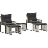  Set vanjskog namještaja 11 pcs Siva i tamno siva poliratan | Eponuda.com